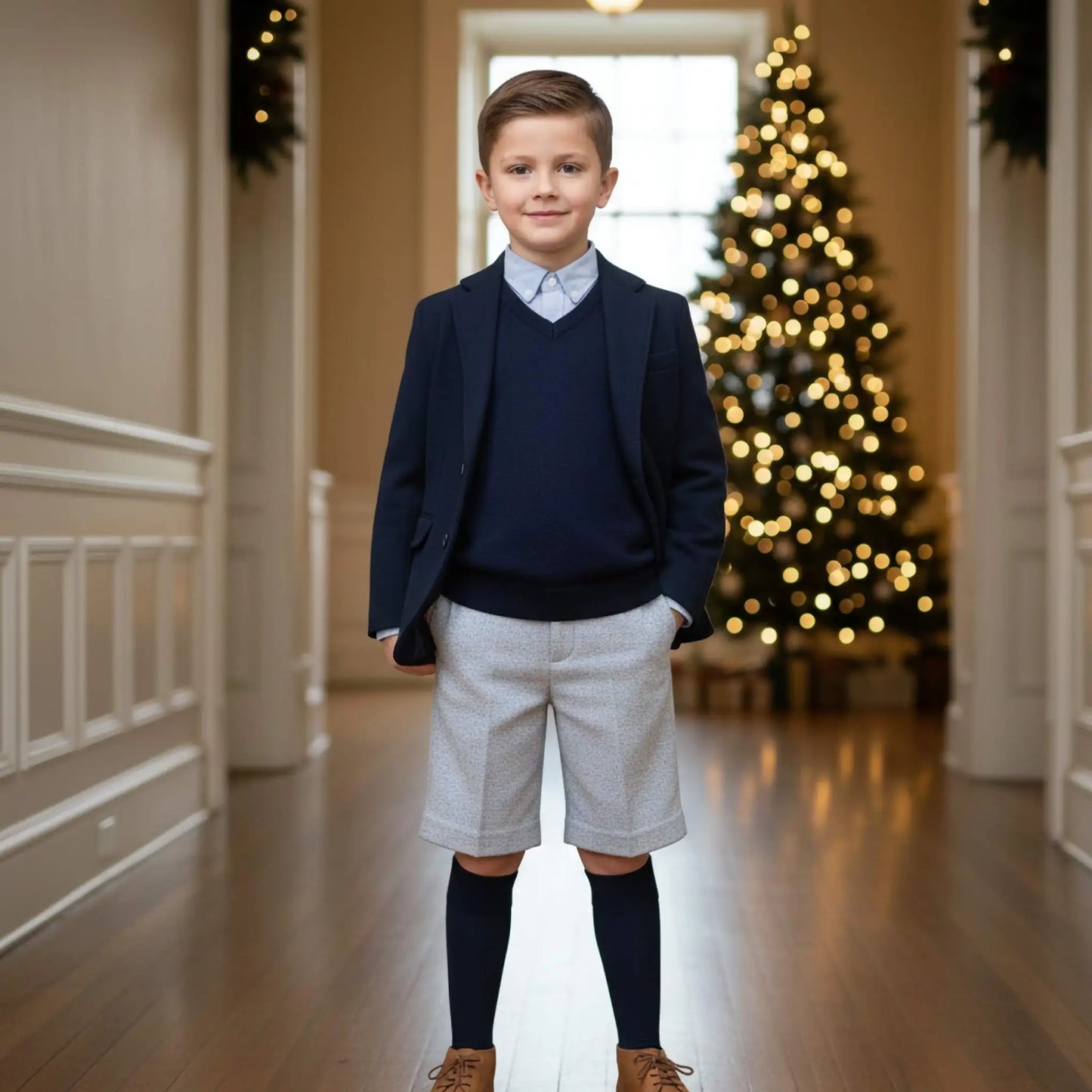 Pantaloni corti invernali bambino per eleganza moderna