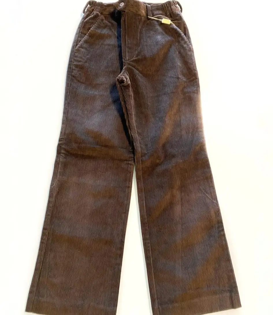Pantaloni marroni per bambino in velluto