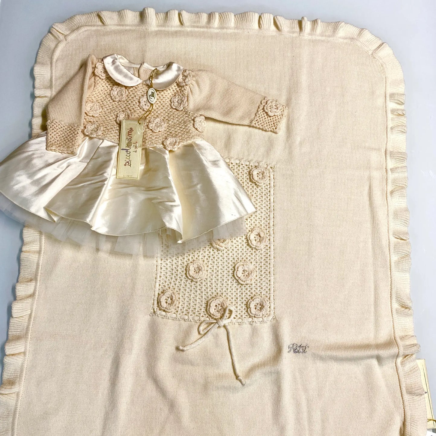 Regalo idea per neonata vestina + copertina