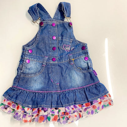 Salopette in jeans 30 mesi bambina