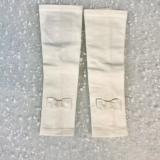 Scaldabraccia con fiocco per bambina di 3 anni in outlet