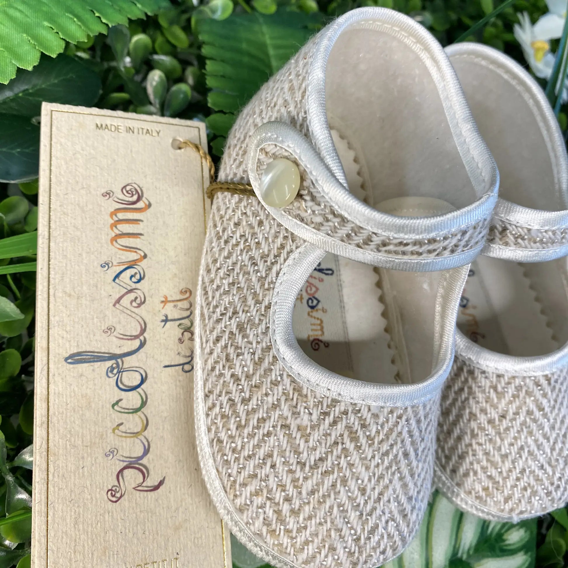 Scarpe primi passi tessuti beige
