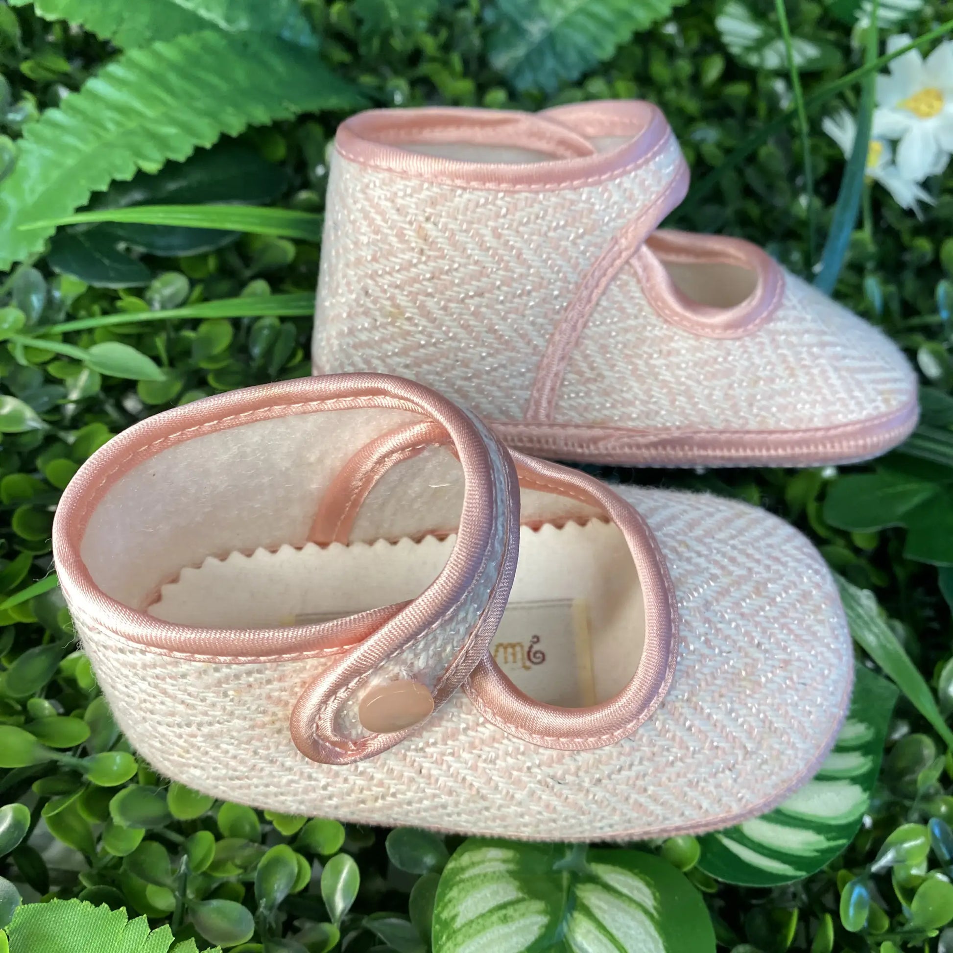 Scarpe primi passi tessuti rosa
