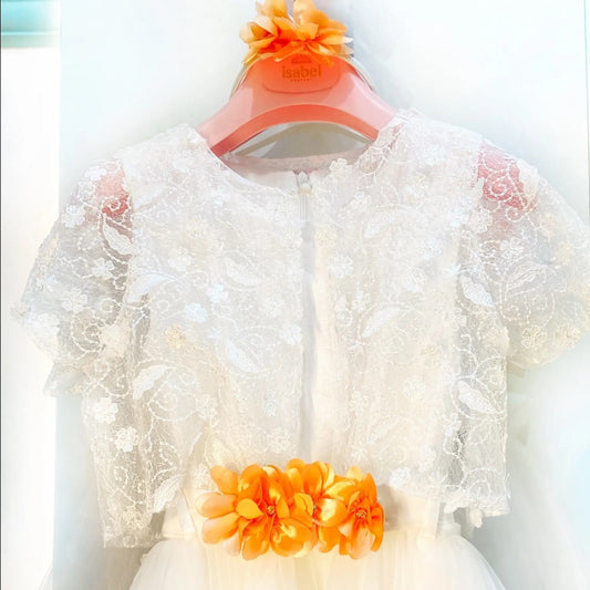 Spille in tessuto elegante per cerimonia bambina
