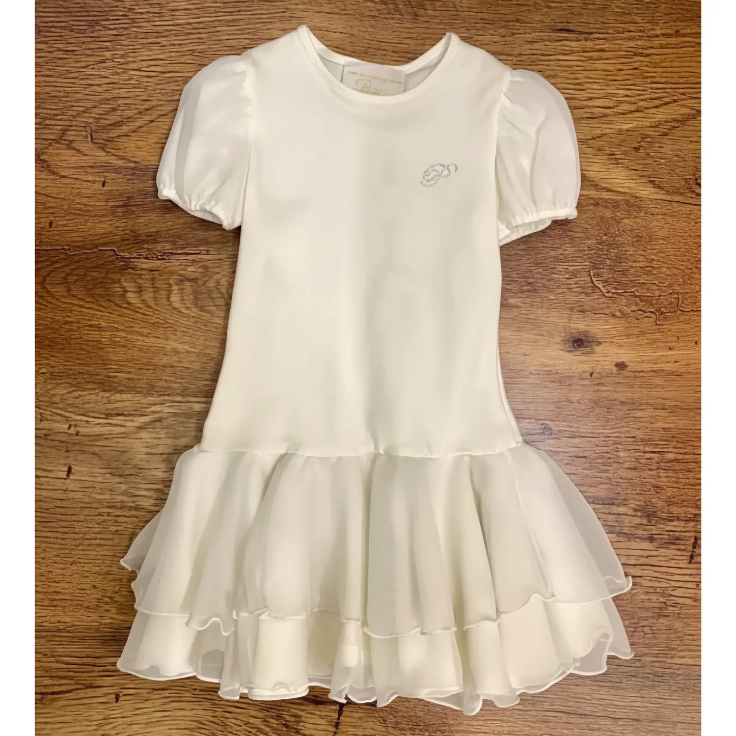 Tubino bianco per bambina per occasioni importanti mesi freddi