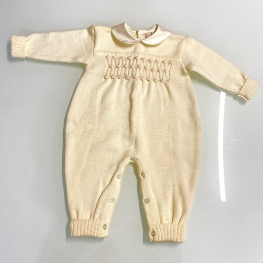 Tutina intera da neonata con Punto Smock in Outlet