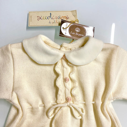 Tutone da neonata in lana Borgosesia