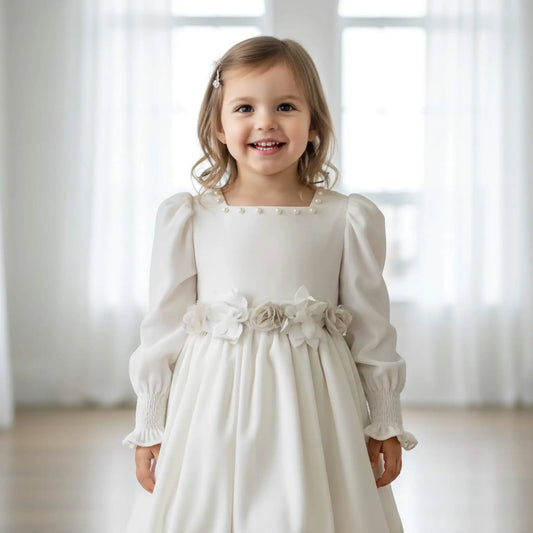 Vestito da cerimonia in velluto per bambina in outlet