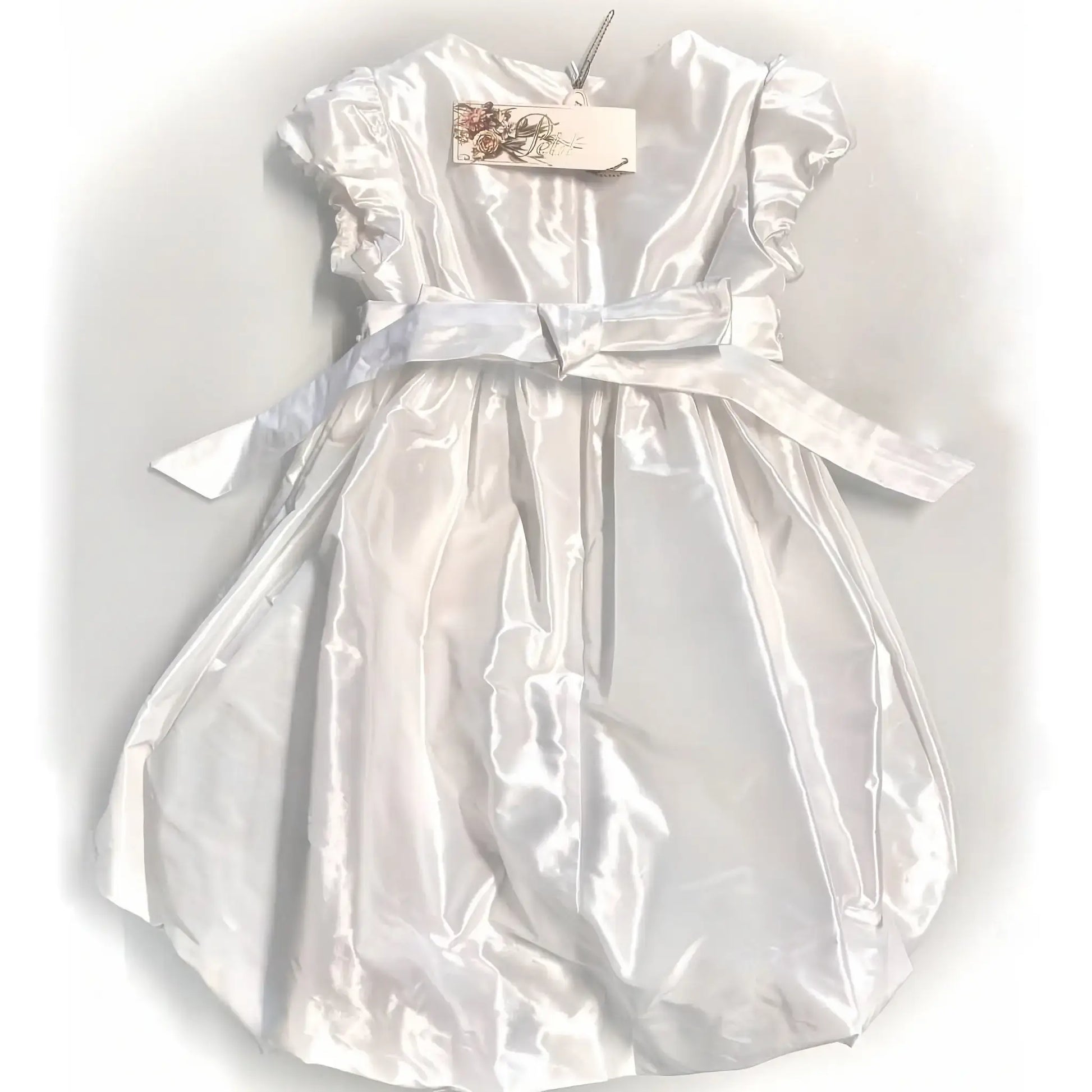 Vestito damigella bambina in raso in offerta