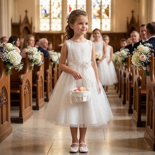 Vestito da damigella matrimonio per bambina scontato outlet