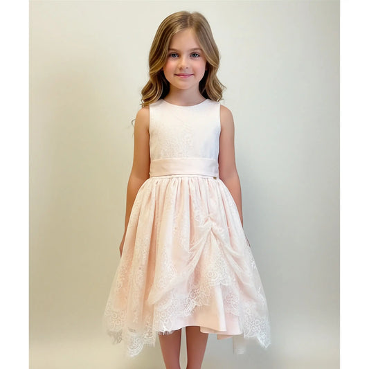 Vestito damigella o comunione rosa in OUTLET