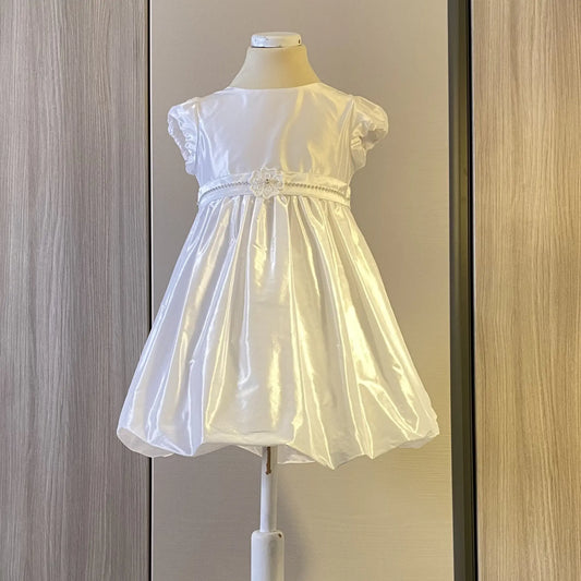 Vestito da damigella in raso per bimba di 7 anni