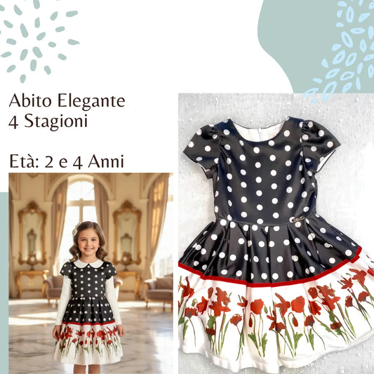 Vestito elegante bambina 4 stagioni in outlet