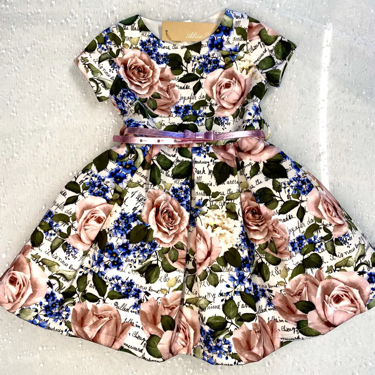 Vestito a fiori per cerimonia 2 anni