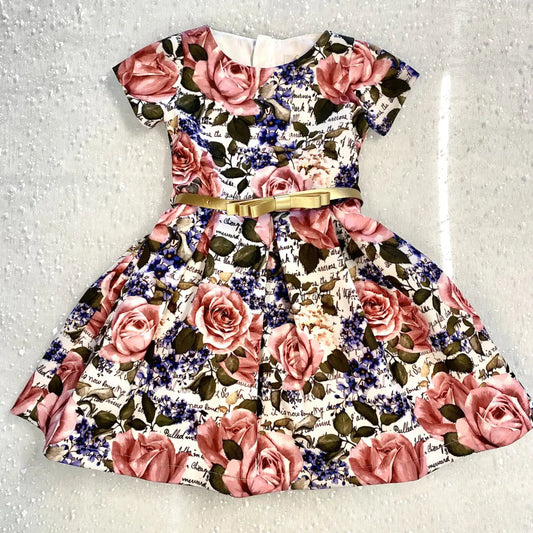 Vestito a fiori per cerimonia bambina